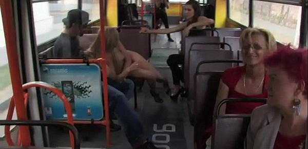 Blonde Drains Cock On A Bus