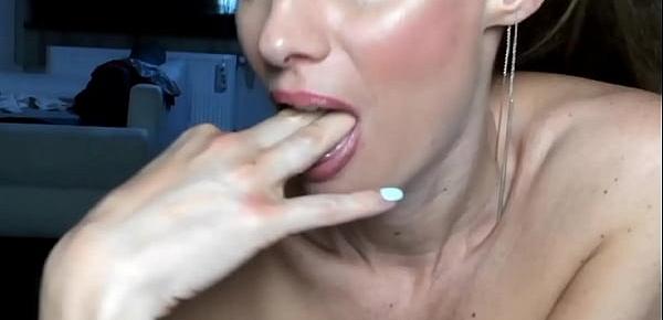 Woman With Long Tongue Licks Penis