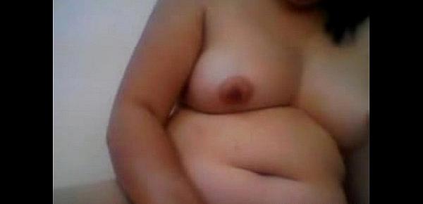 Curvy bbw babe with hairy pussy teases on webcam